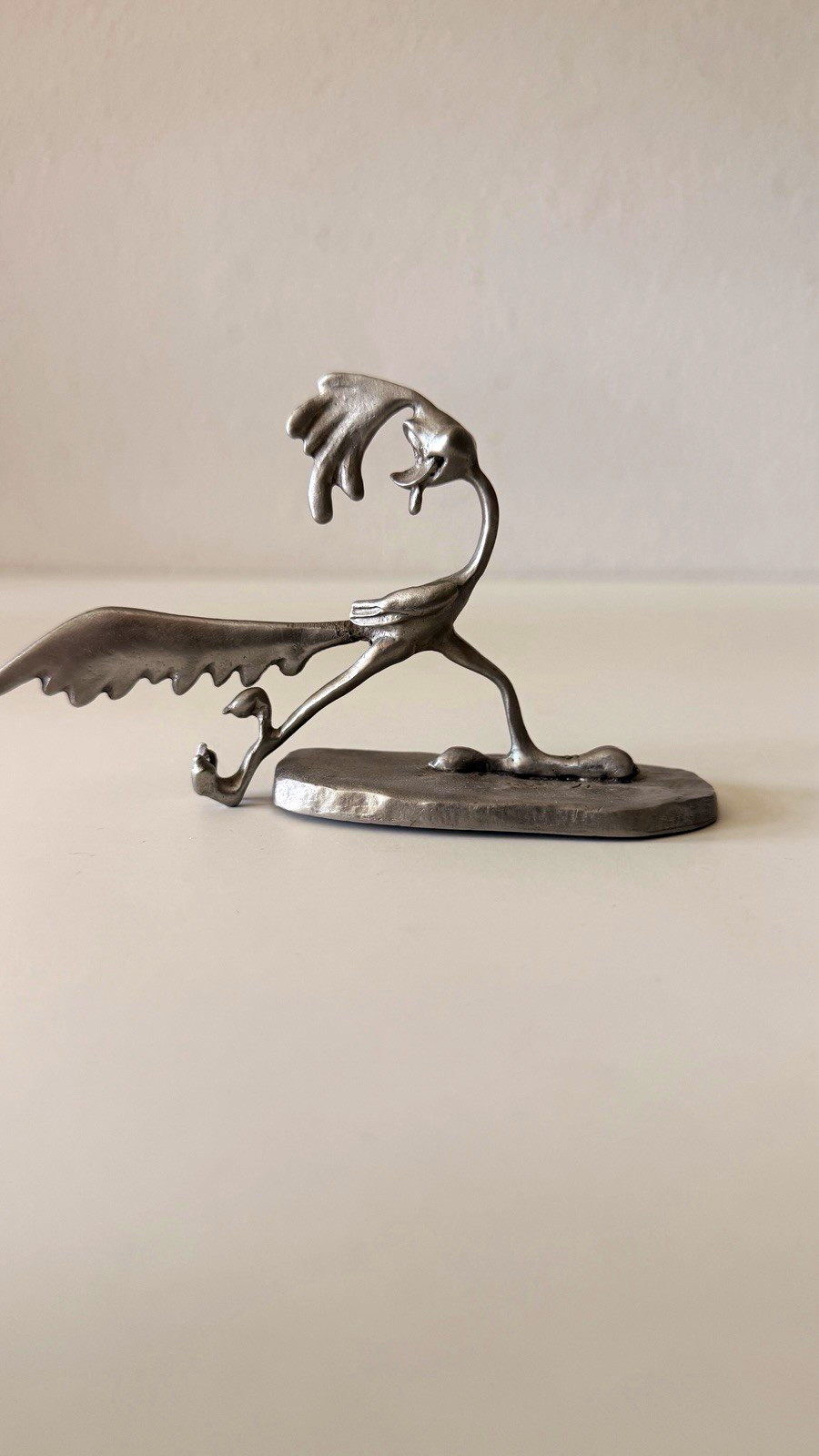 Warner Bros. Looney Tunes Road Runner 1998 Silver Metal Figurine Metallic