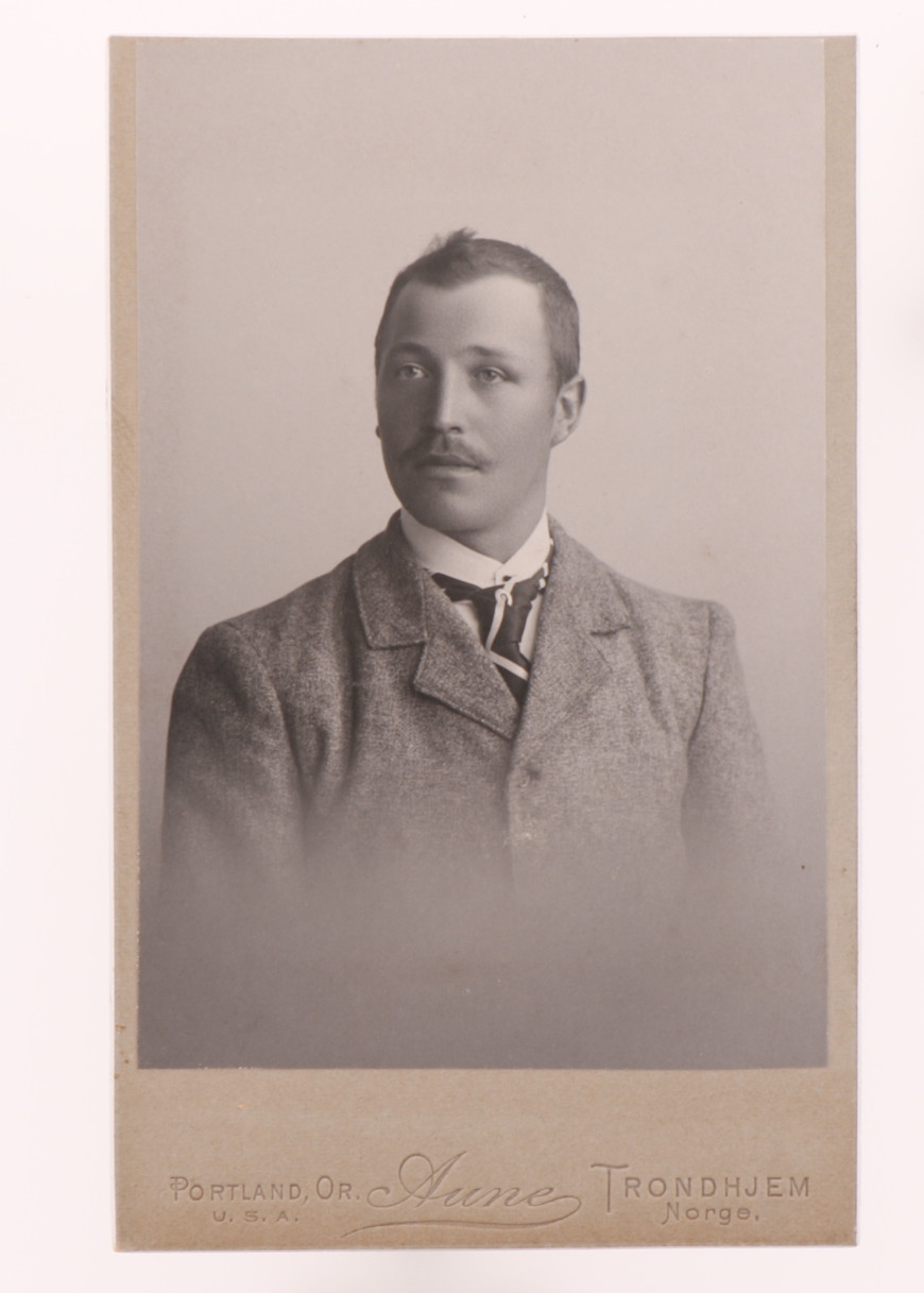 Edwardian Carte de Visite of a Handsome Young Man with Mustache from Norway #161