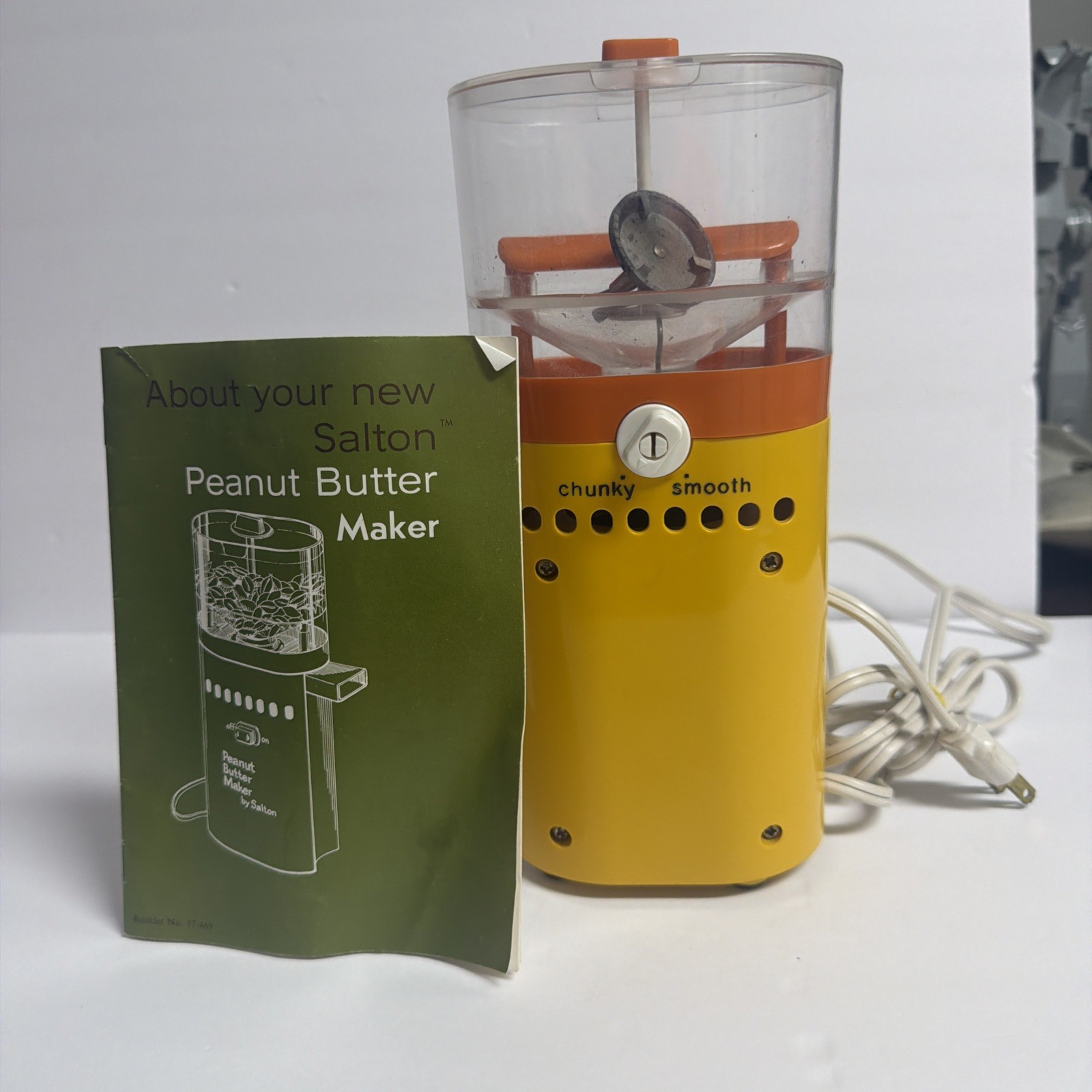Vintage Early 70’s Peanut Butter Maker With Manual Salton Inc