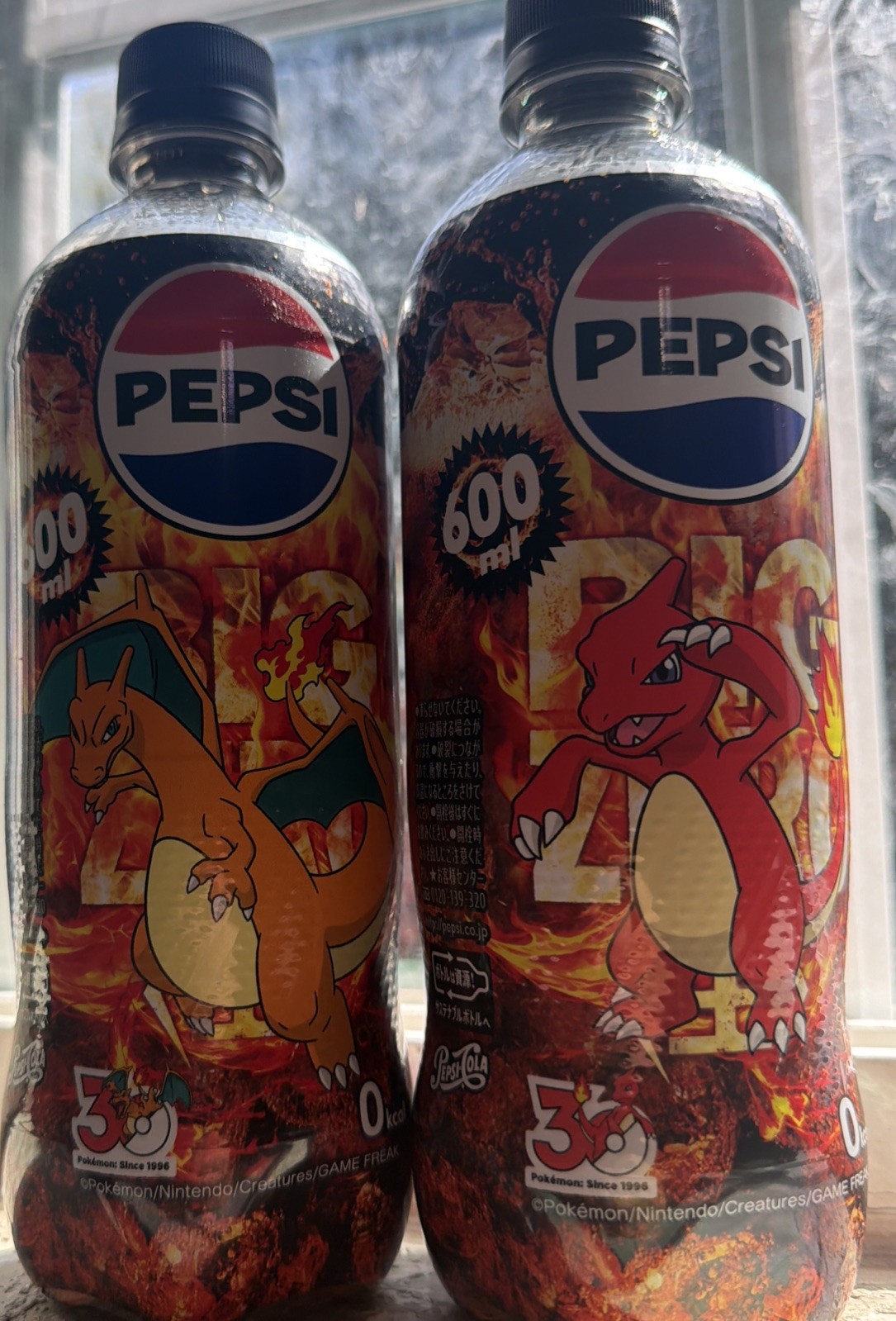 POKEMON 30th PEPSI  BIG ZERO SODA 2026 JAPANESE LIMITED EDITION *2 BOTTLES