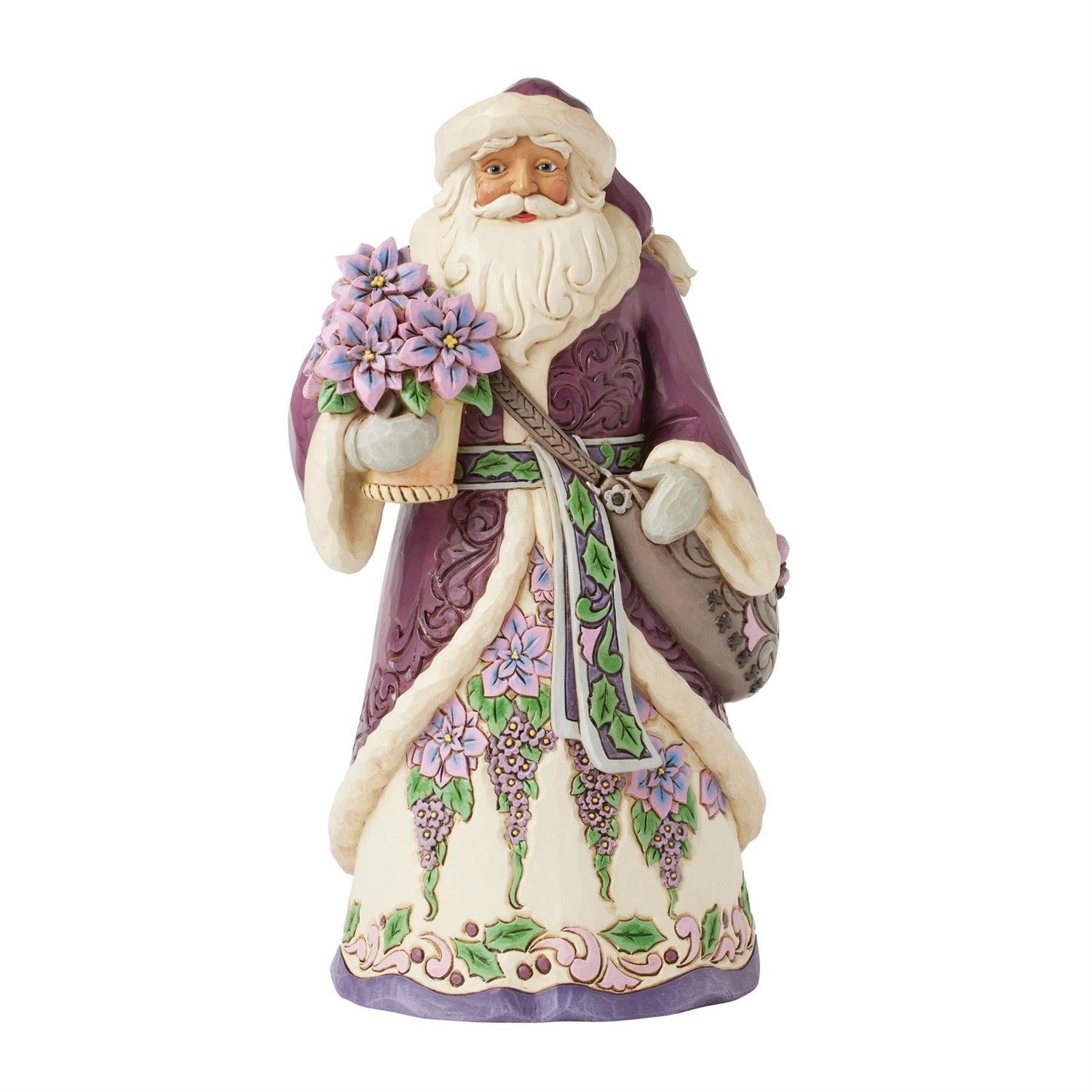 Royal Holiday Cheer Santa Collection Purple Santa By: Heartwood Creek Jim Shore