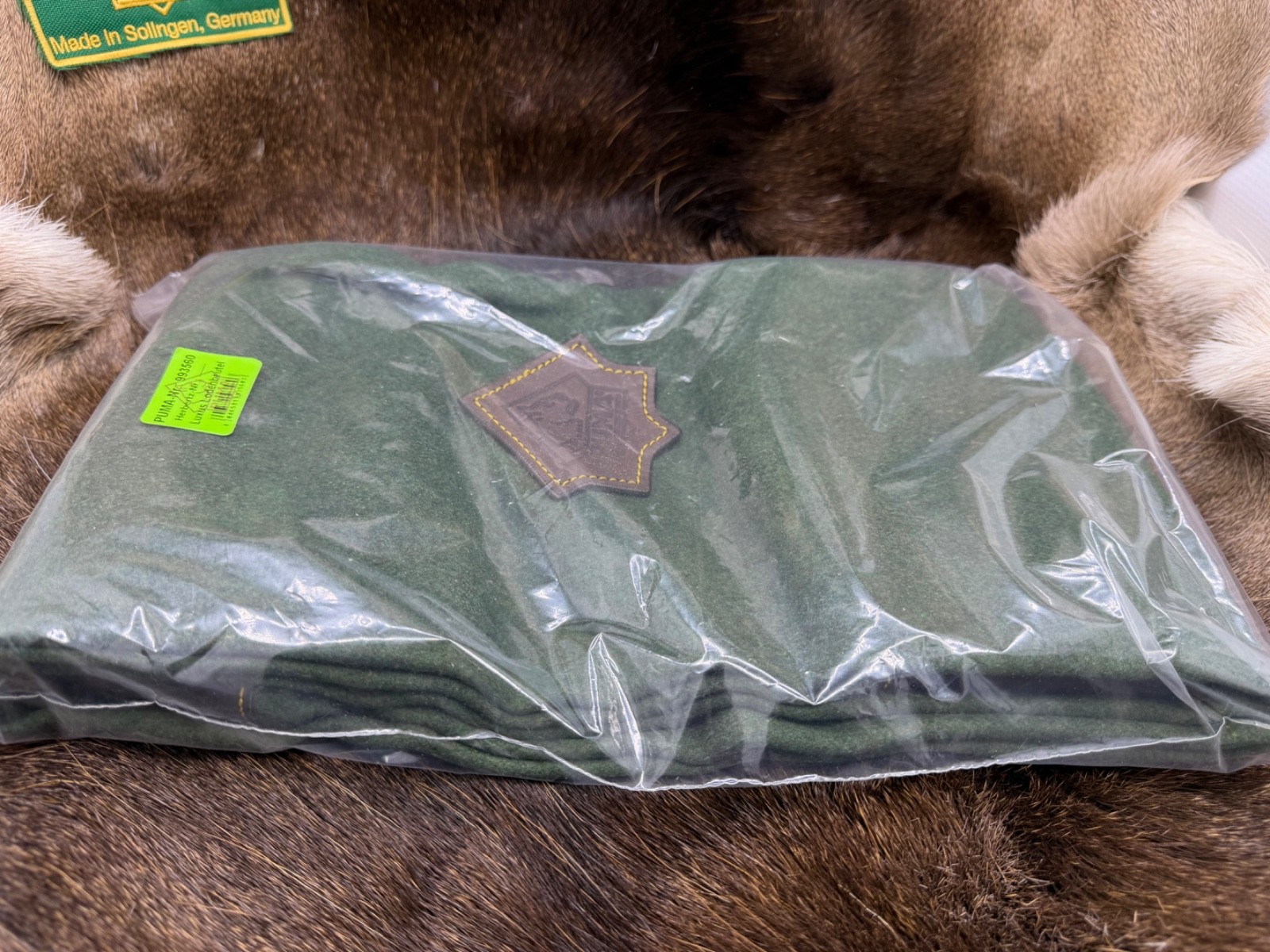 Luxury Loden Bag With PUMA Logo Including Leather Appliqués & Gold-Colored