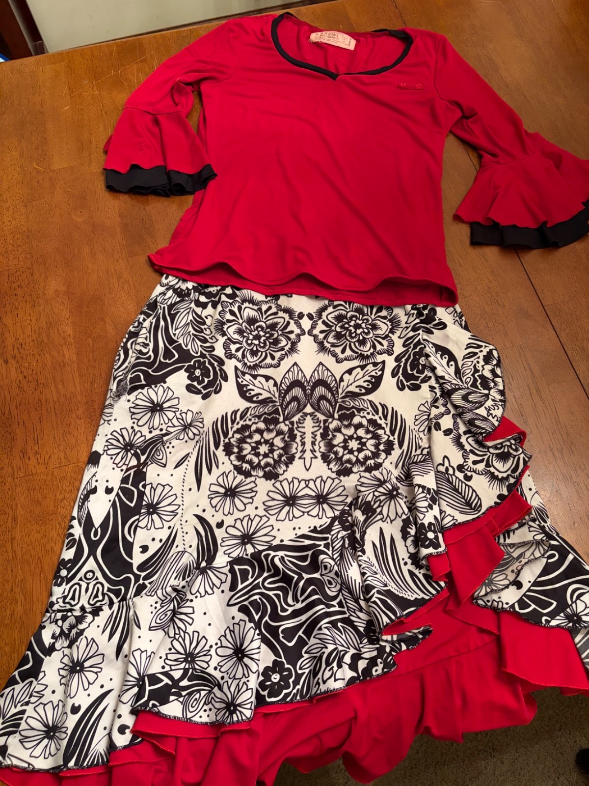 Authentic Hard To Find Disney Cast Member Uniform Top and Skirt Set