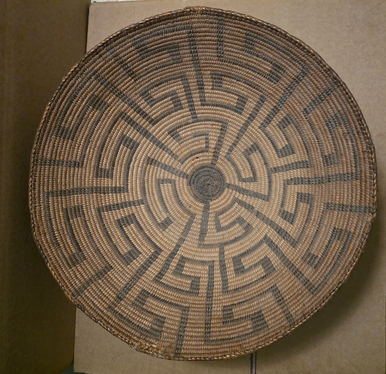 1890s Antique Native American Big Basket Papago or Pima