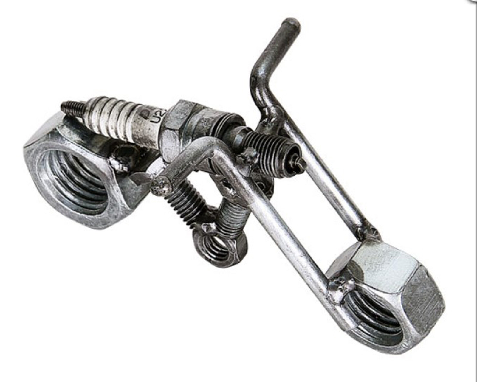 Mini Motorcycle Hand Crafted Recycled Metal Art Sculpture Figurine  