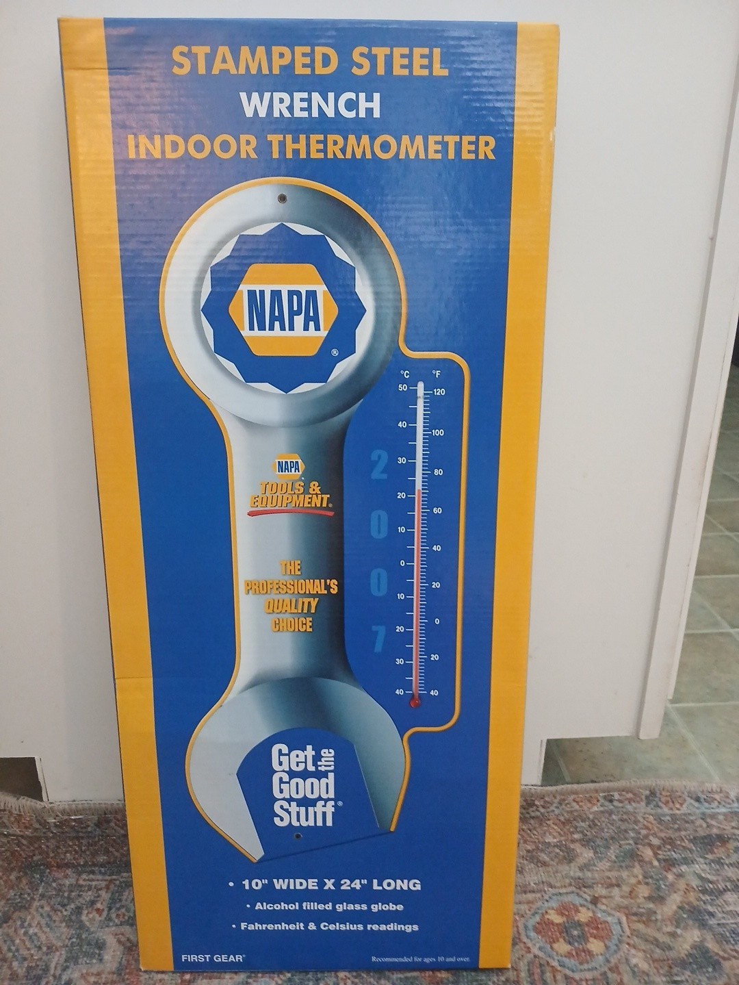VINTAGE 2007 NAPA Steel Wrench Metal Thermometer NIB 