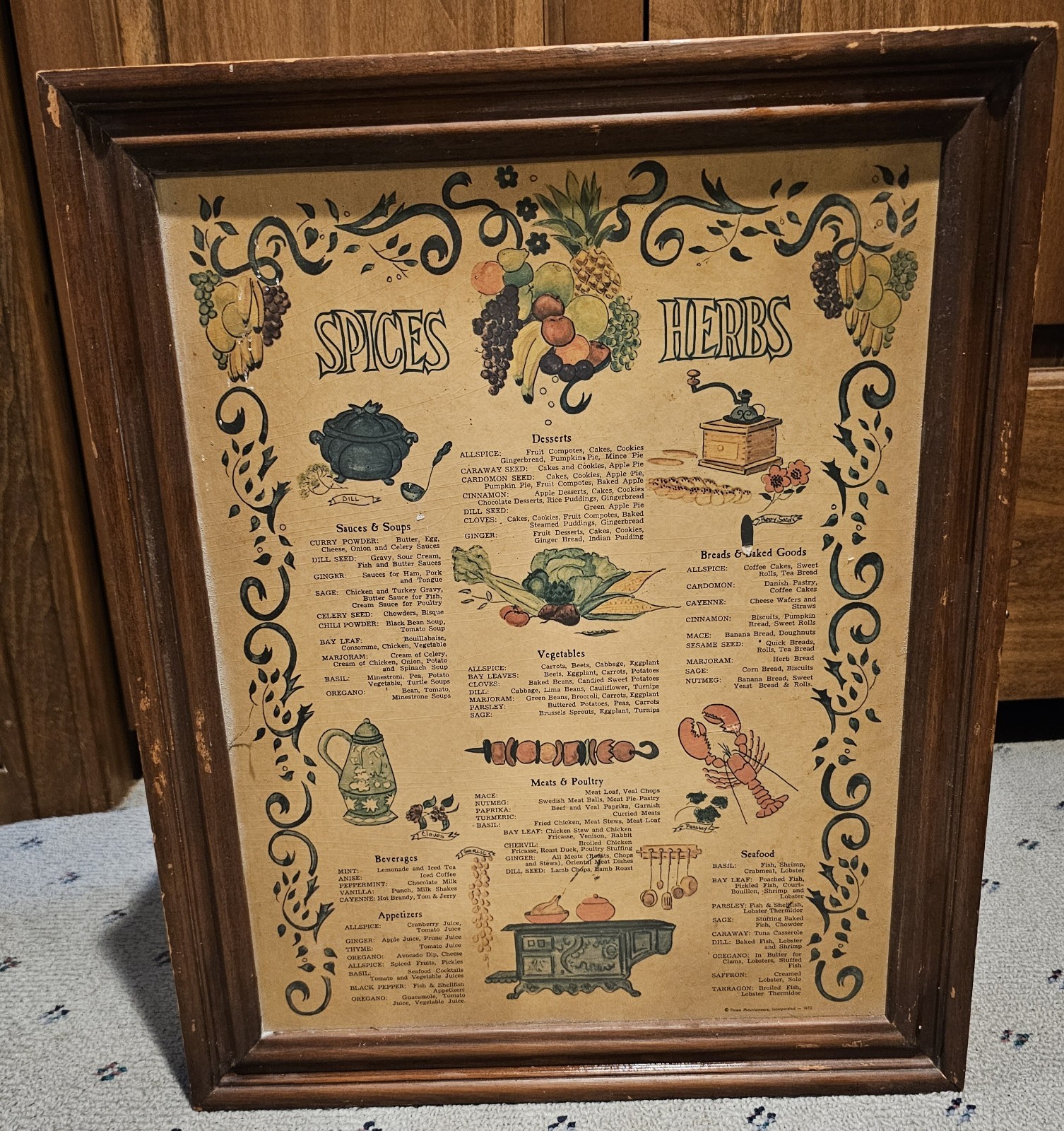 Vintage Three Mountaineers Spice Rack (Spice Bottles Not Included)