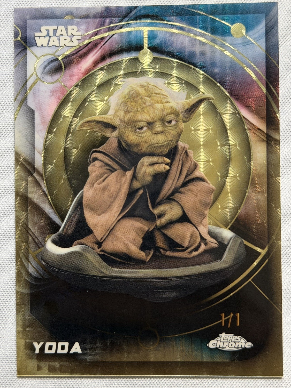 2026 Topps Chrome Star Wars Yoda #44 Superfractor One of One 1/1