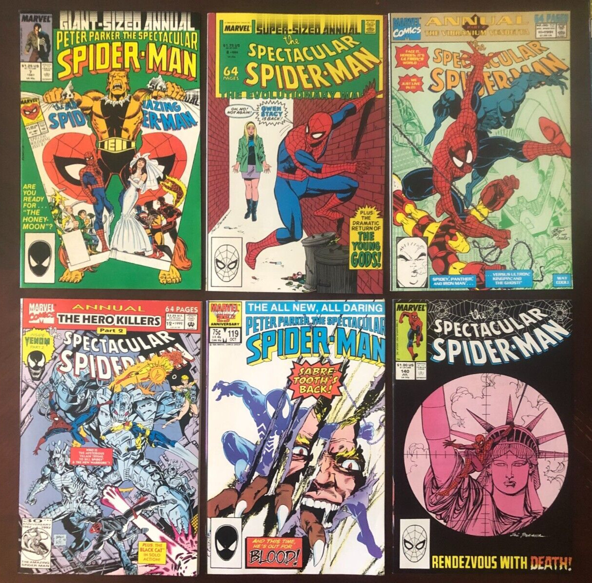 30x Vintage 1985-1995 PETER PARKER THE SPECTACULAR SPIDER-MAN Vol 1 LOT VENOM