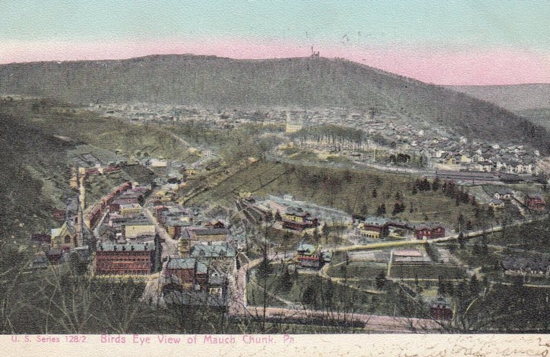 MAUCH CHUNK Pennsylvania 1901-07 Bird's Eye View OLD PHOTO