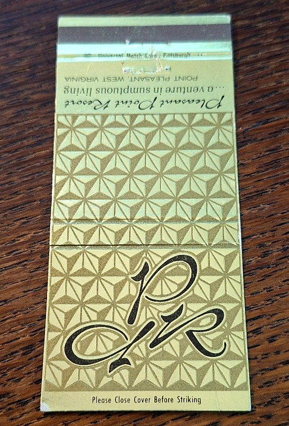 Vintage Matchbook: Pleasant Point Resort, Point Pleasant, WV