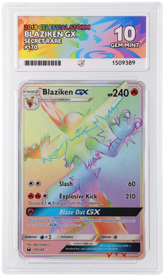 ACE 10 Blaziken Gx 170/168 Celestial Storm Gem Mint Pokemon