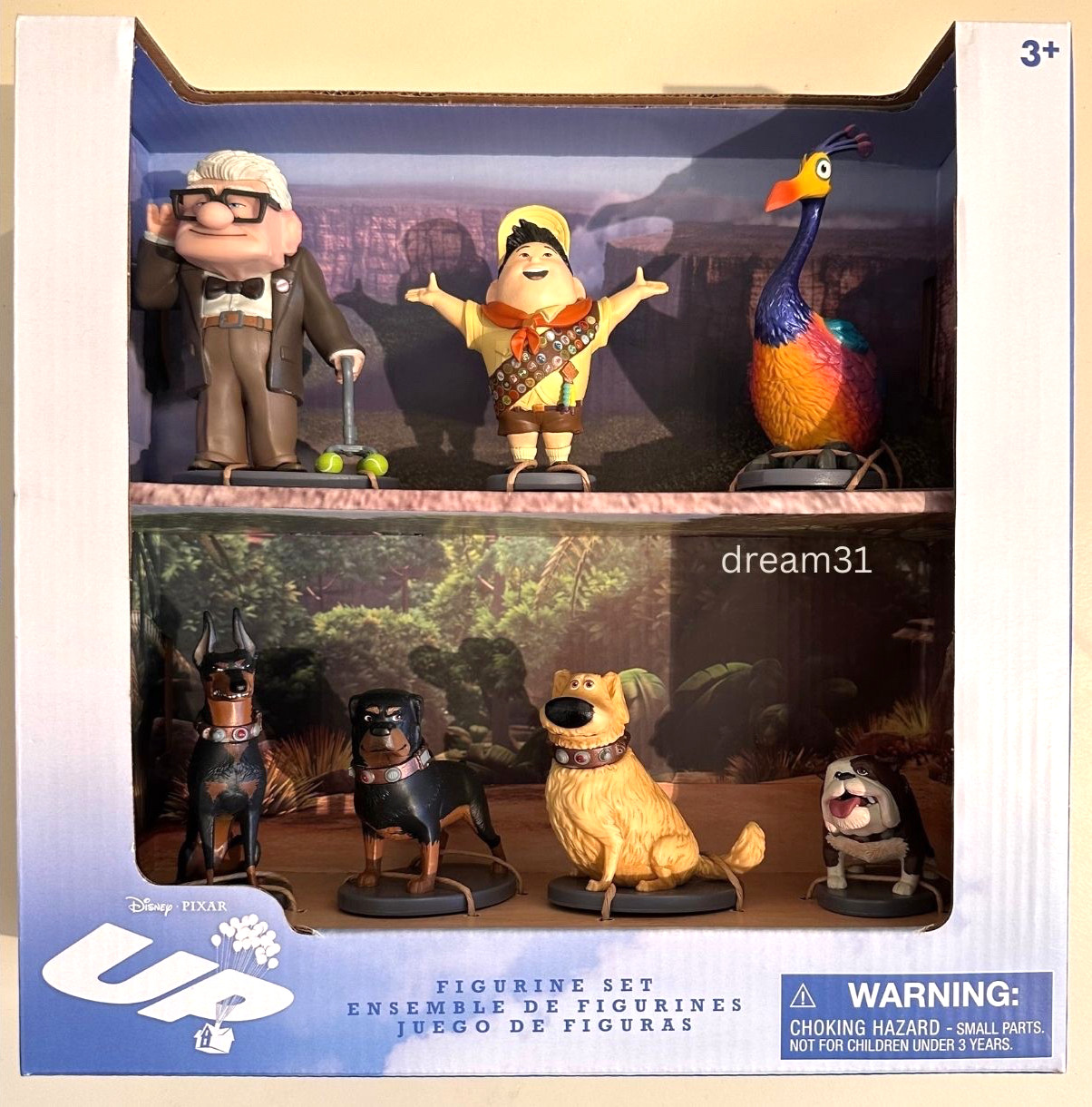 NIB Disney Pixar UP Figurine 7 pieces Play Figure Toy Set Carl, Kevin, Dug NIB Disney Pixar UP Figurine 7 pieces Play Figure Toy Set Carl, Kevin, Dug