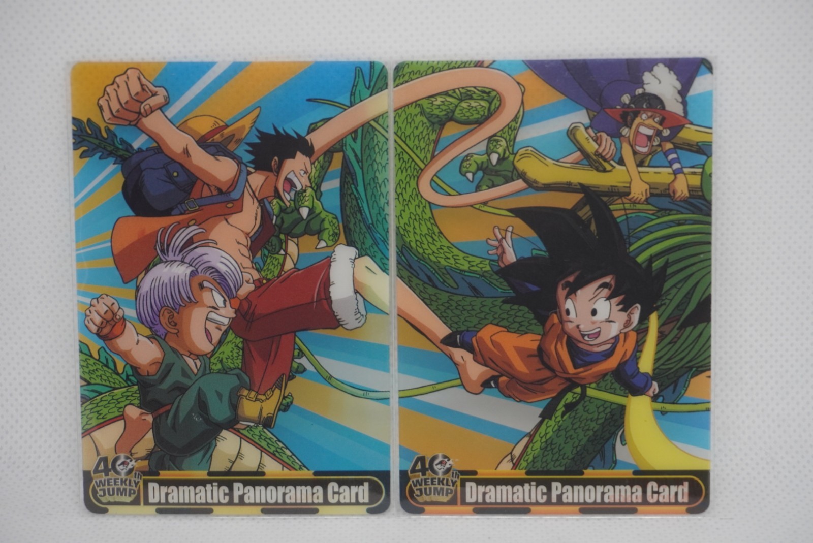 2008 Dragon Ball x One Piece Jump 40th Dramatic Panorama 2 Card Set Morinaga