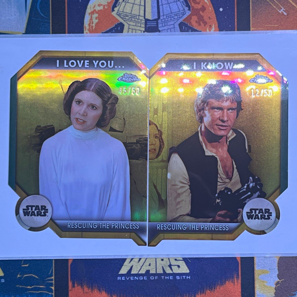 Topps Star Wars Chrome 2-Card Lot I Love You..., I Know & Rescuing Princess /50 Topps Star Wars Chrome 2-Card Lot I Love You..., I Know & Rescuing Princess /50