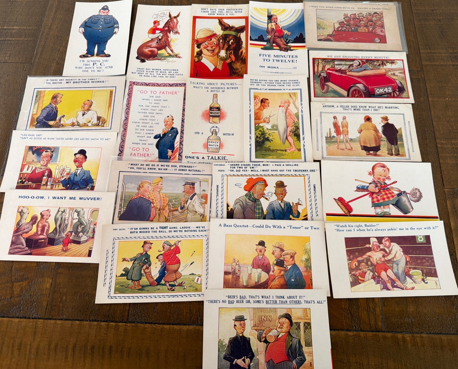 LOT of 21~ Humorous Funny BAMFORTH Comic POSTCARDS~Mixed Topics~s600