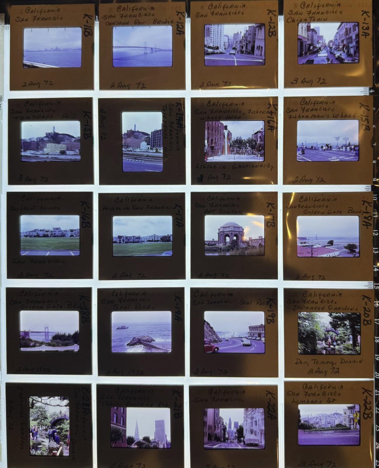 1970 & 80s Vintage San Francisco area 35mm Slide - 116 total