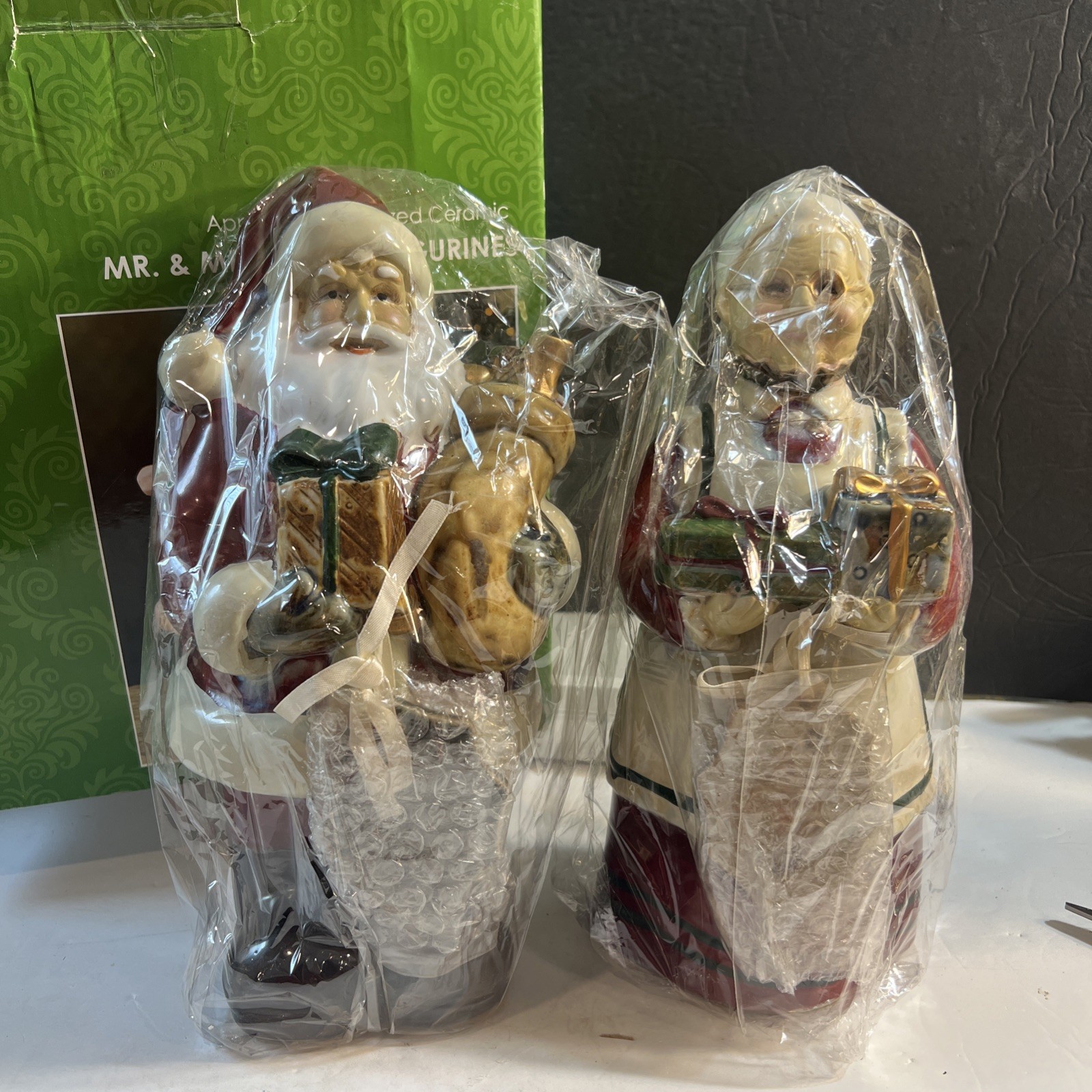 Vintage KIRKLAND Mr. & Mrs. Santa Claus 11.5
