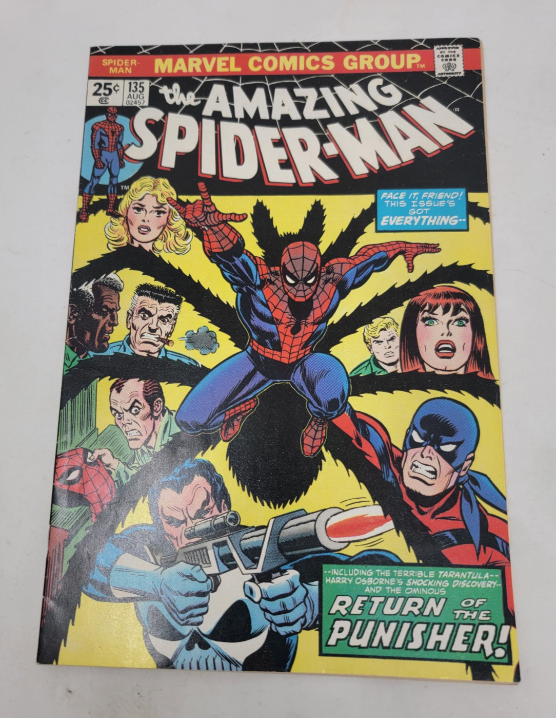 Marvel the Amazing Spider-Man #135 (1974) 2nd Full Punisher Appearance  6.0+
