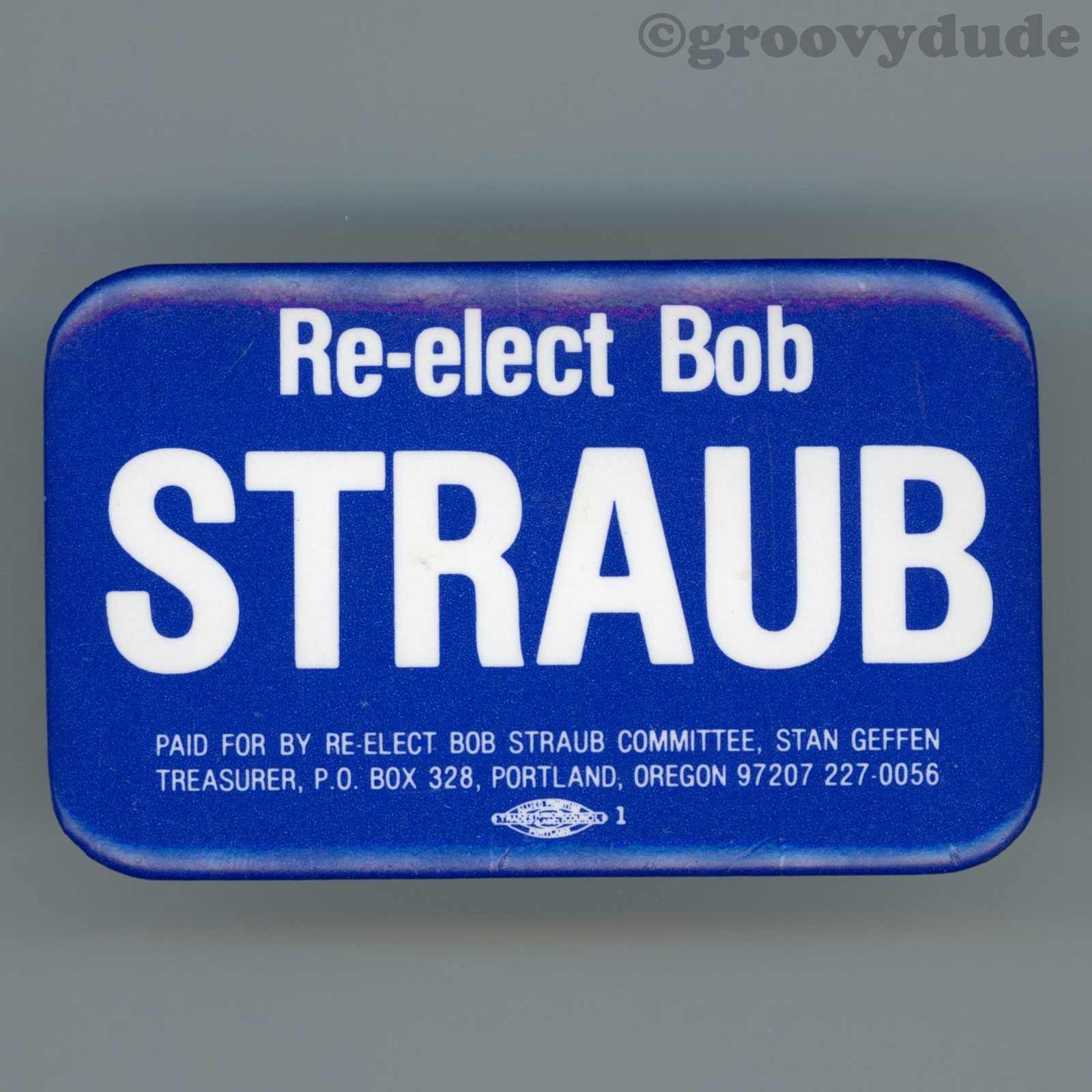 1978 Re‑Elect Bob Straub Governor Oregon 2-3/4