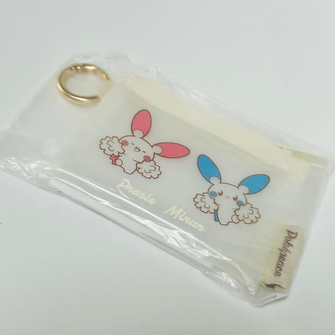Pokepiece Mini Clear Pouch Plusle Myan Pattern PokePies POP UP STORE