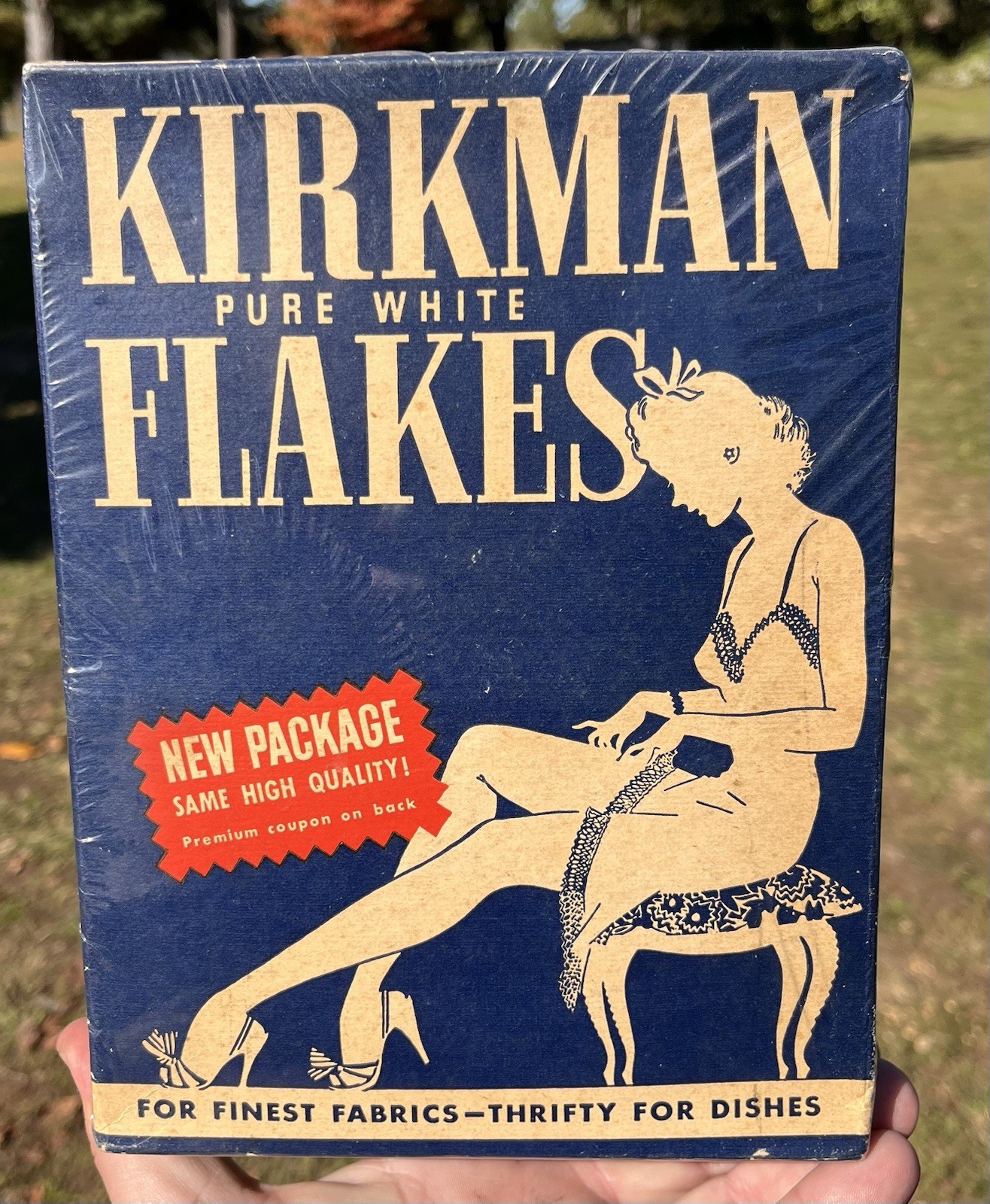 Vintage 1930s Kirkmans Flakes Household Soap Advertising Box Art Deco