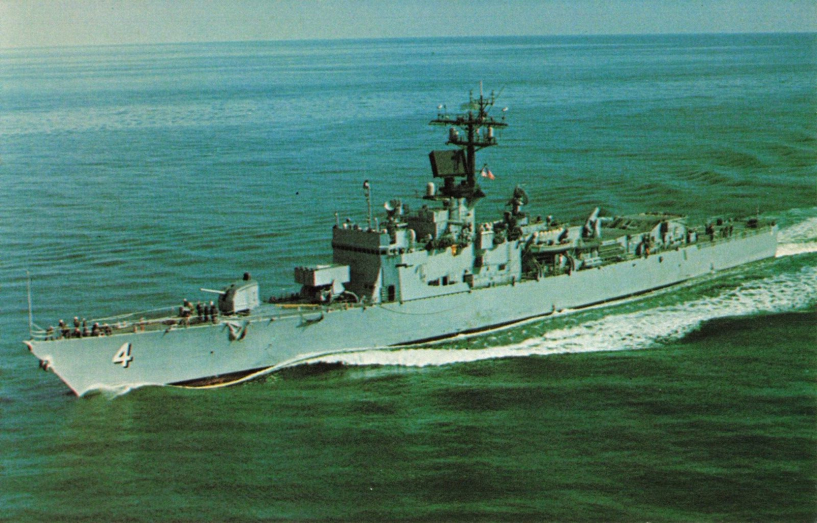 Norfolk Virginia, USS Talbot DEG-4, Official US Navy Photo, Vintage Postcard
