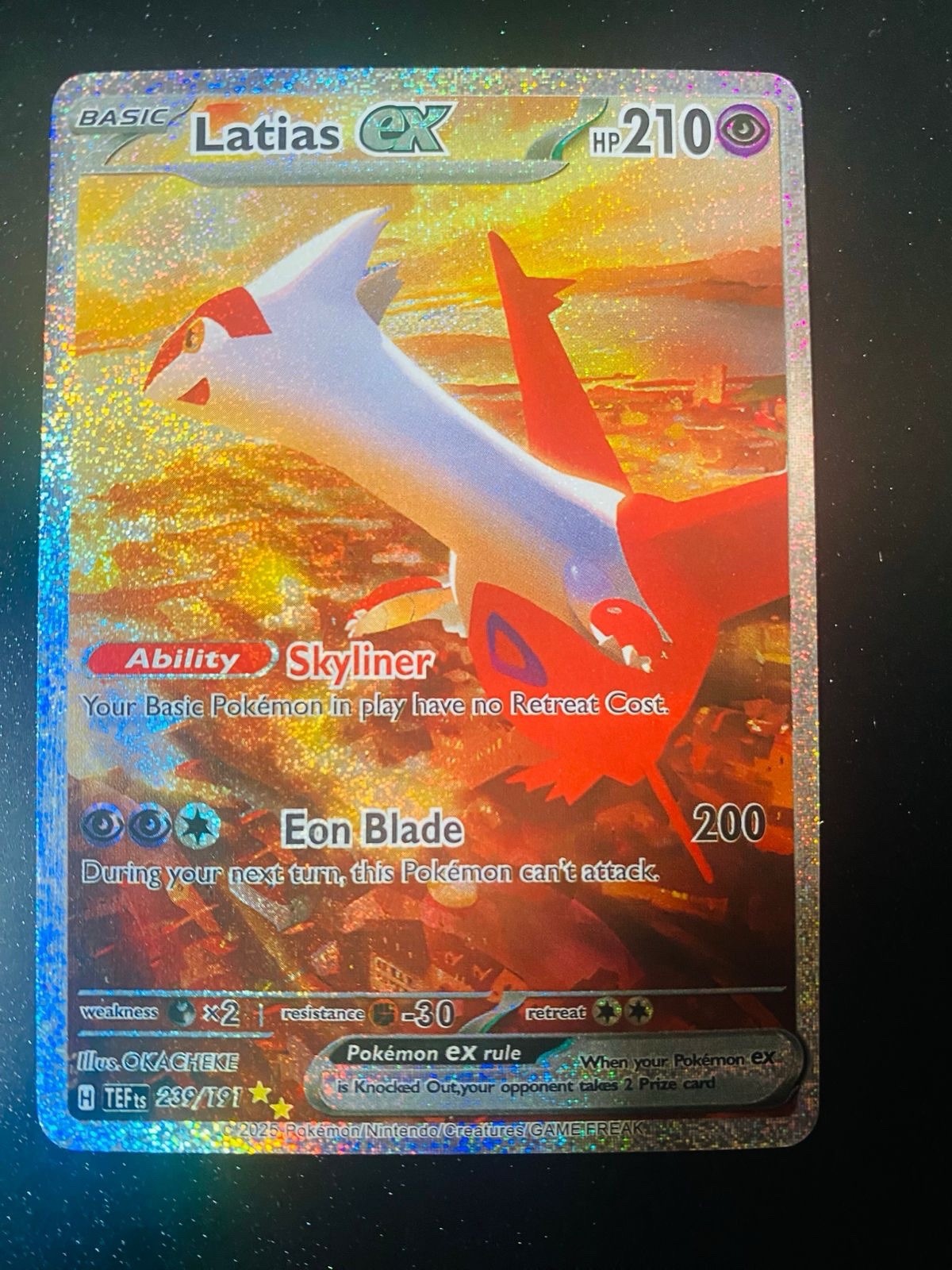 Pokemon Latias ex 239/191 Surging Sparks SIR Holo Full Art Rare - TCG Card MINT