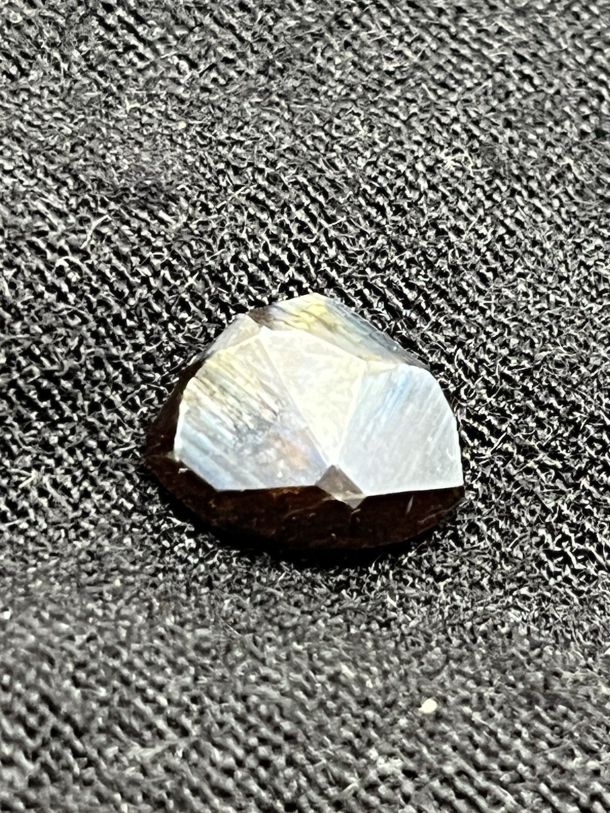 Faceted Rainbow Garnet – San Pedro Mtn. New Mexico  10.8 mmx10.2mmx4.5mm