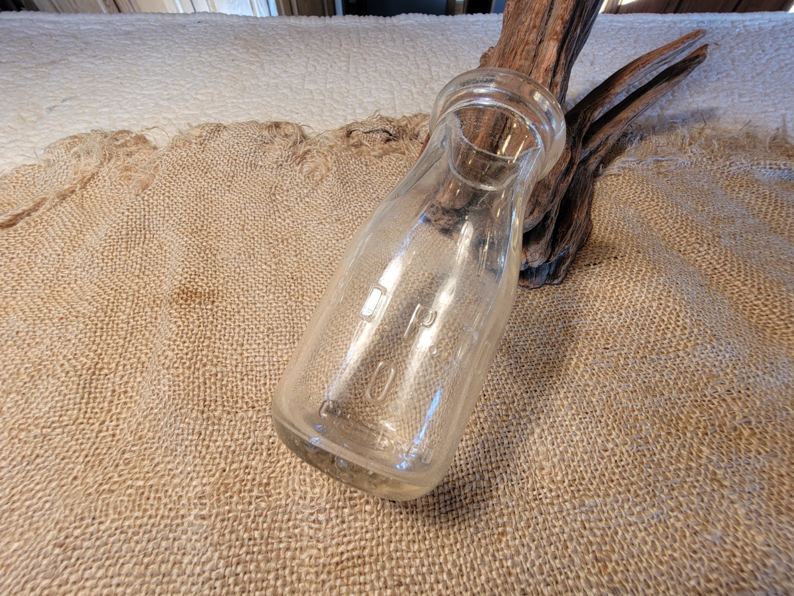 vintage 1/2 pt  S. D. P. Co.  O.  milk bottle Rare