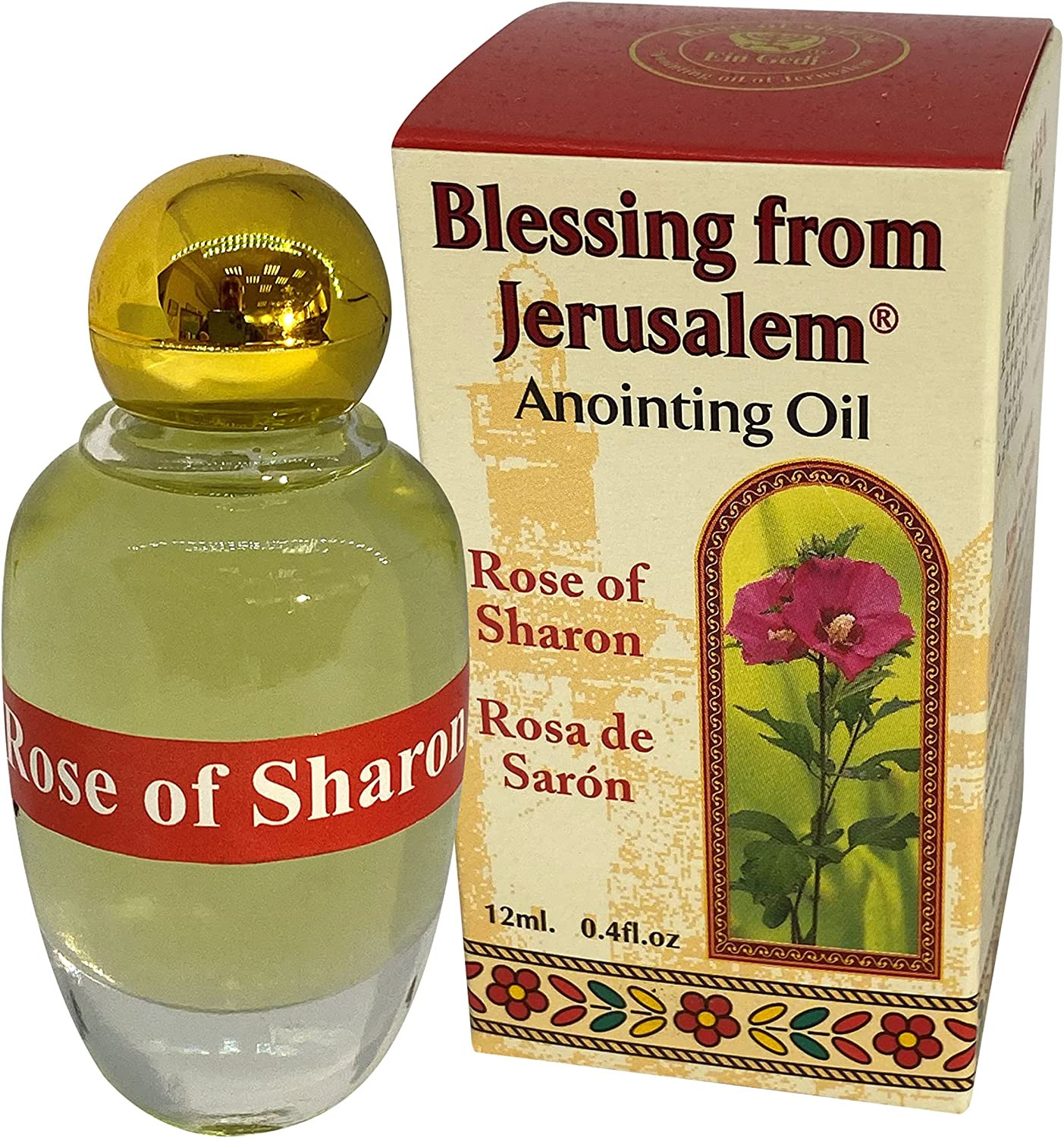 Rose of Sharon Jerusalem Anointing Oil 0.4 fl.oz(12ml)from the Land of the Bi...