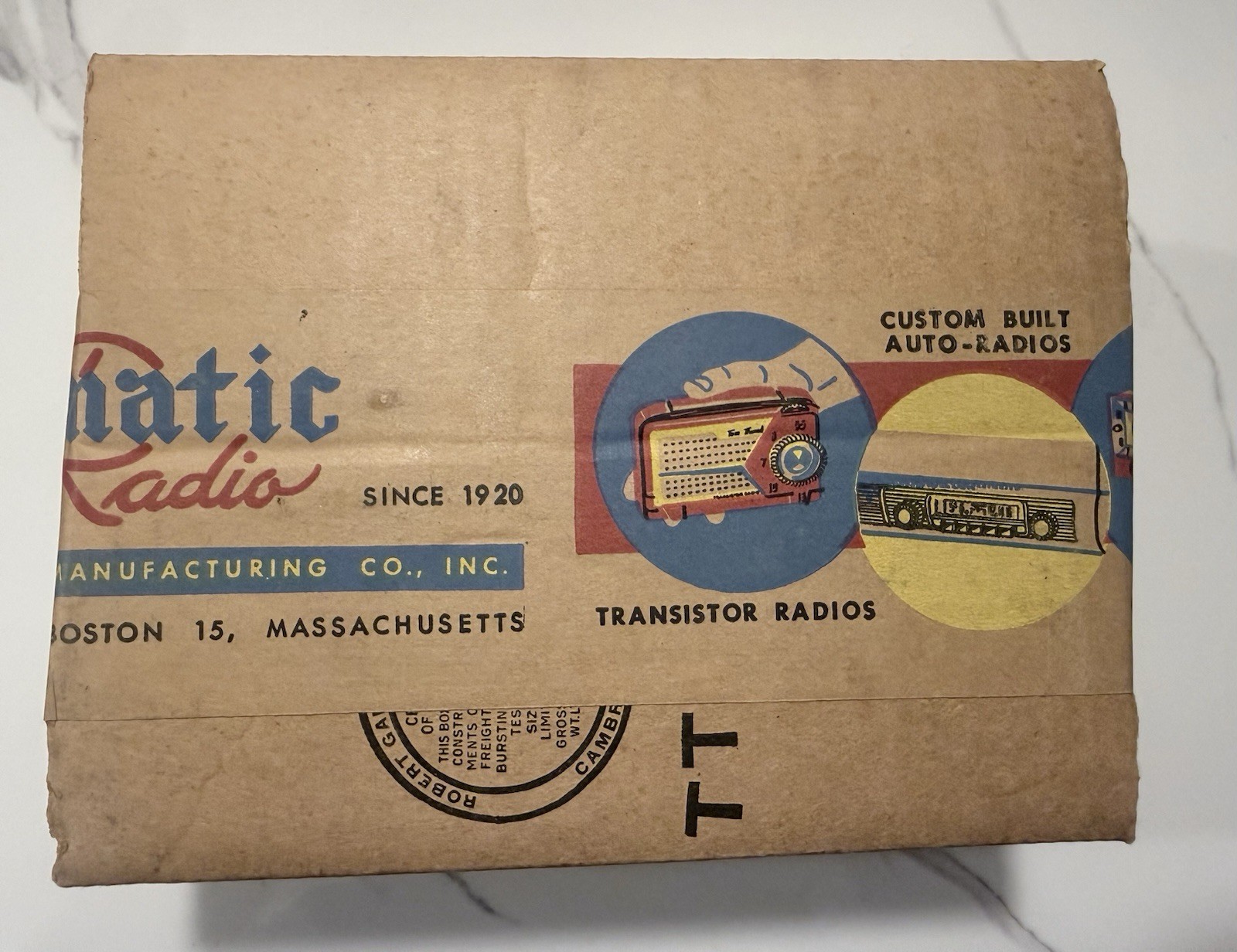 1955 Automatic Tom Thumb 528 Mini Tube Radio Complete Boxes Manual Ivory