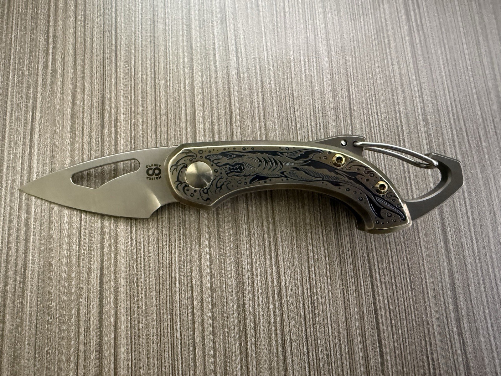 Olamic Cutlery Appetizer Custom Good Luck Knife CTS-XHP premium Steel. New