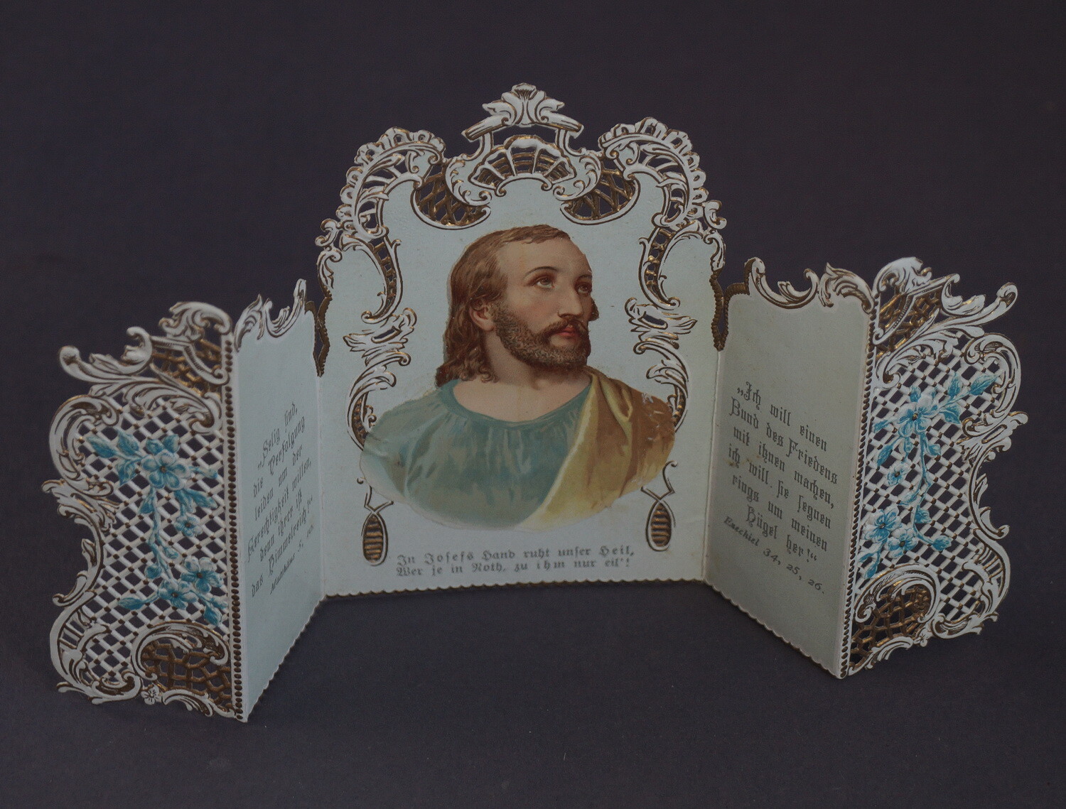 hinged card with St. Joseph Circa 1910 (#11024)