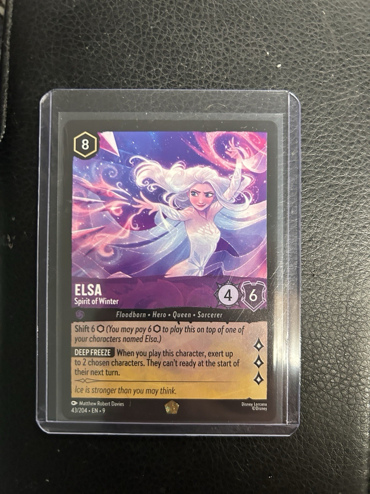 Disney Lorcana Elsa Spirit of Winter Legendary Non-Foil Card 42/204