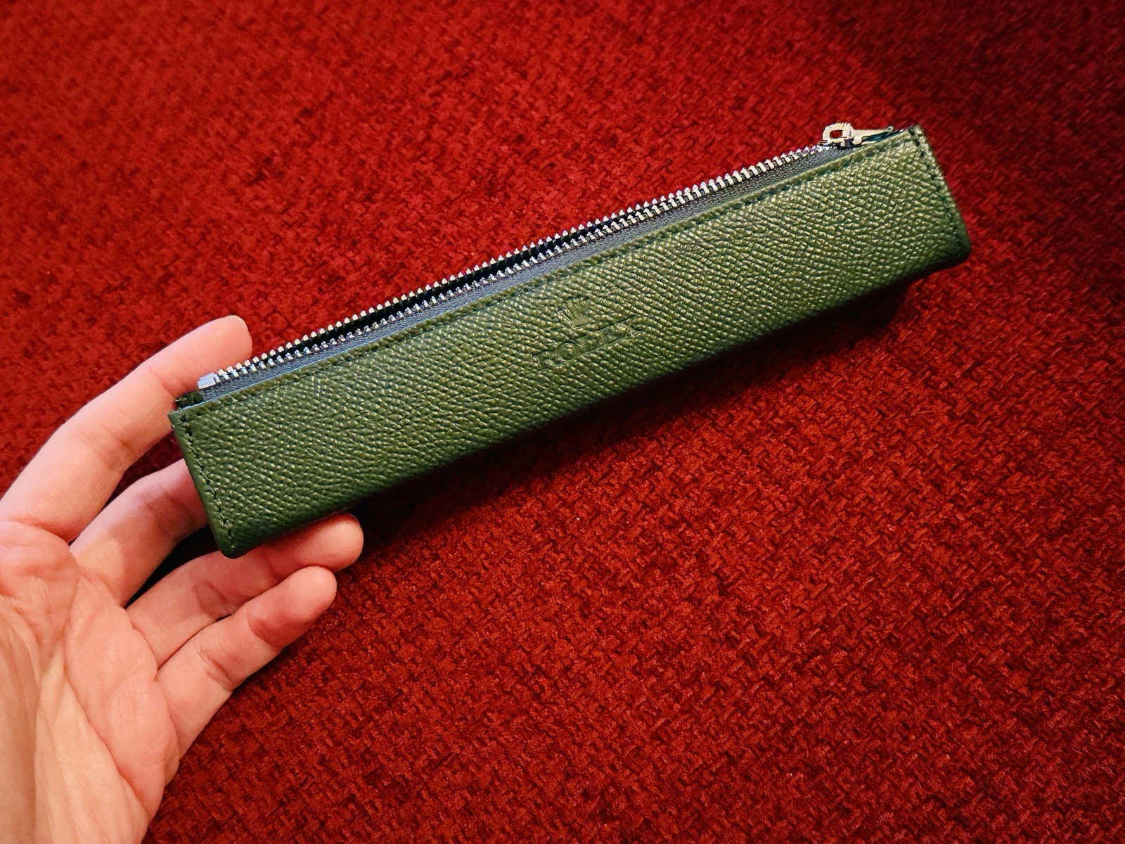 Green Submariner Pen Pouch – Genuine Leather | Exclusive AD Gift