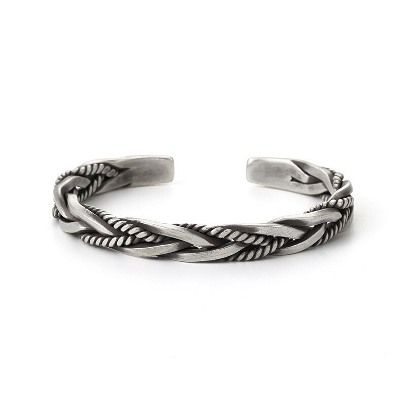 Men's Fashion Jewelry Silver Twisted Metal Adjustable Bangle Cuff Bracelet 1PC Men's Fashion Jewelry Silver Twisted Metal Adjustable Bangle Cuff Bracelet 1PC
