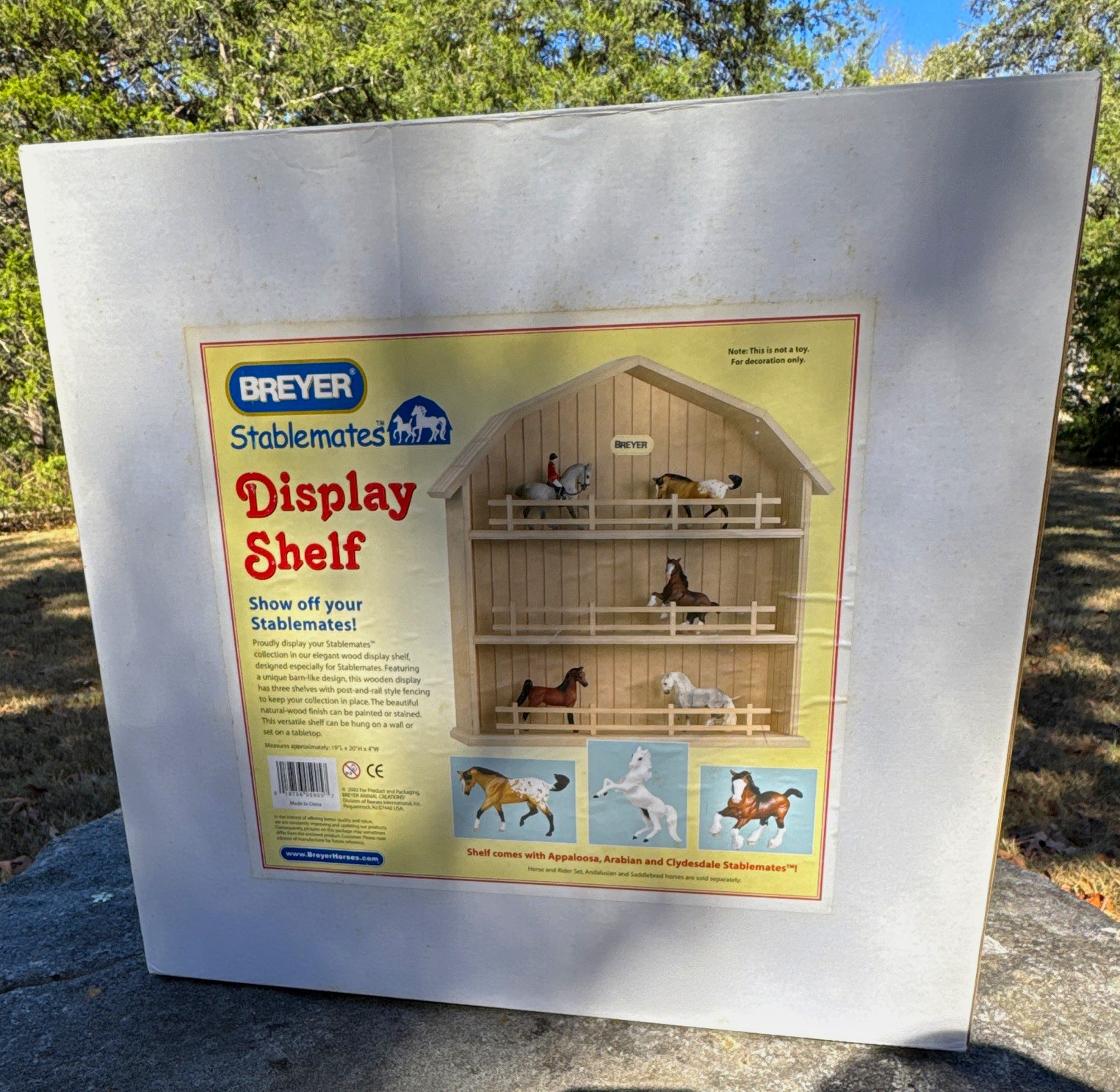 Breyer Stablemates Wood Barn Style Display Shelf for Model Horses 2002