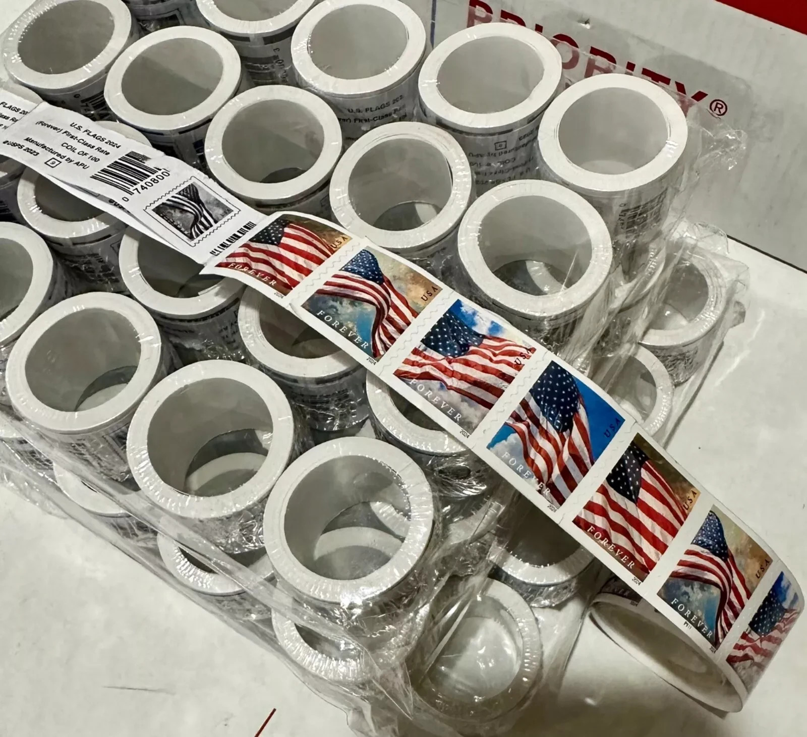 5 Rolls of 100 USPS Postage Stamps, Totaling 500 Pieces 2024 US STOCK