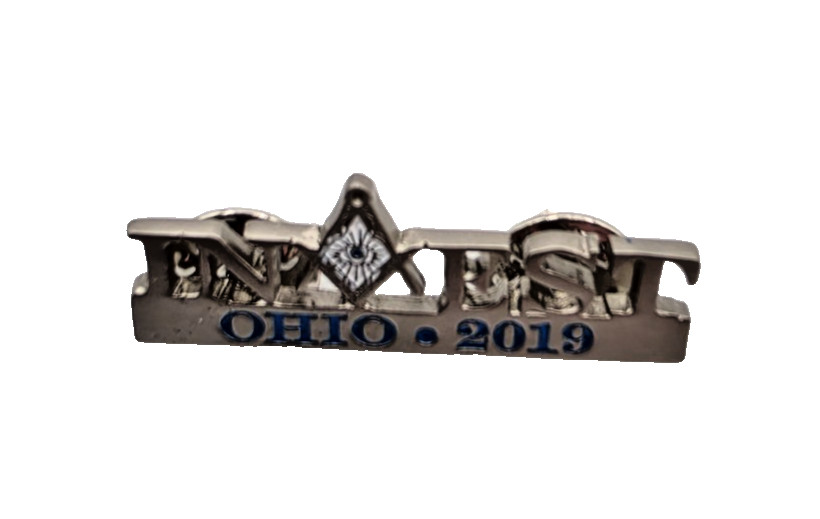 2019 Grand Lodge Ohio Masonic Grand Master Pin Jess N Raines INVEST