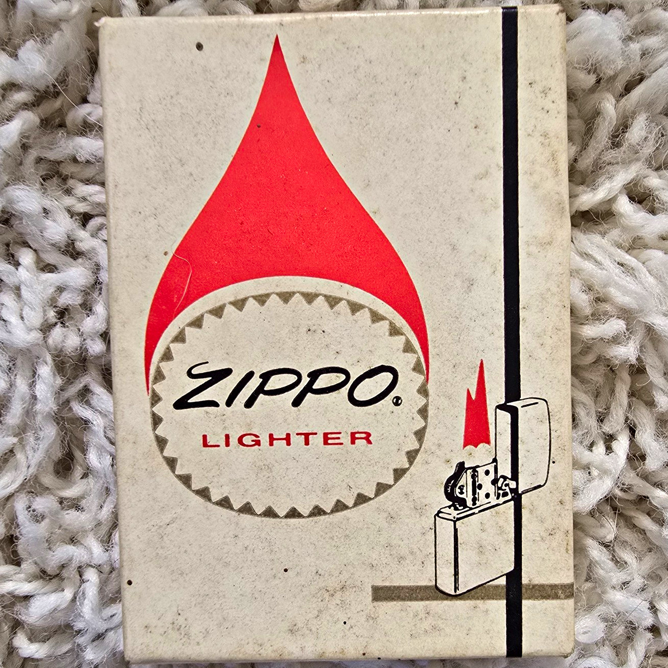 Vintage 1970s Trout Fishing Sportsman Chrome Zippo Lighter With Box NOT WORKING