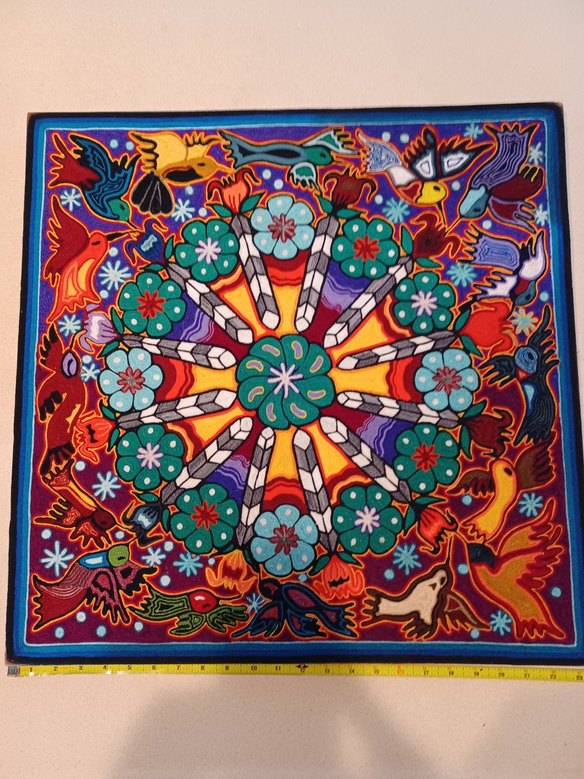 Vintage HUICHOL Indian Folk Art Yarn 24