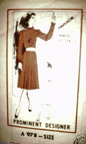 A 978 Vintage Mail Order Pattern Dress 6 Parade SEWING