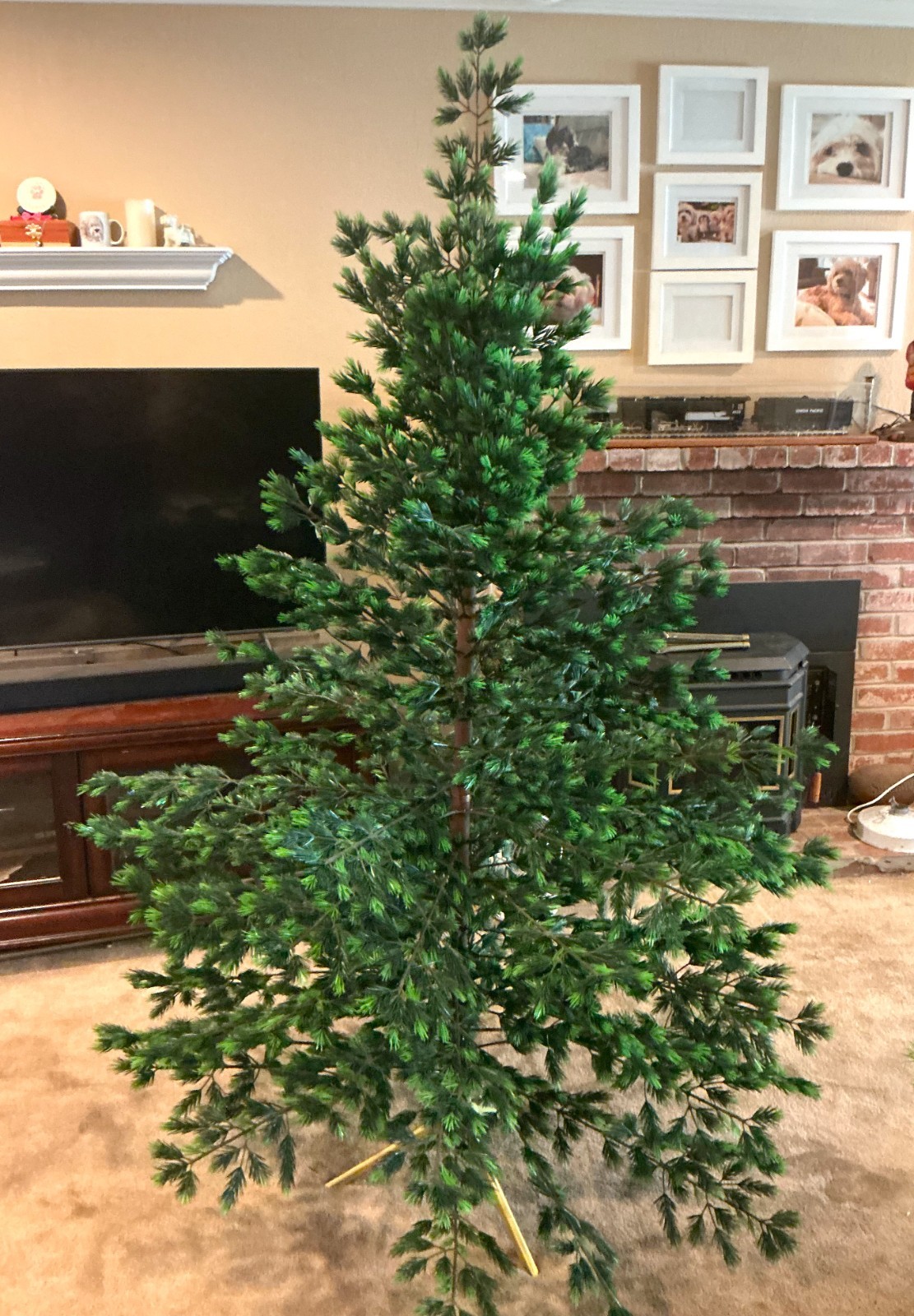 Rare Vintage 7FT Evergreen Evergleam Green Christmas Tree 142 Branches