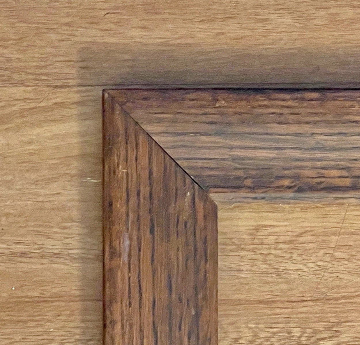 ANTIQUE Fits 12”x17” TIGER OAK FOLK ART PRIMITIVE VICTORIAN PICTURE FRAME