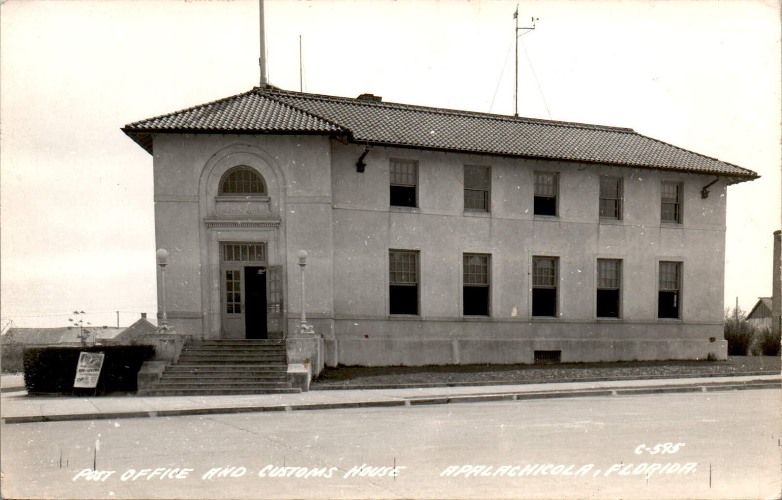 Post Office and Customs House, Apalachicola, Florida FL RPPC Postcard