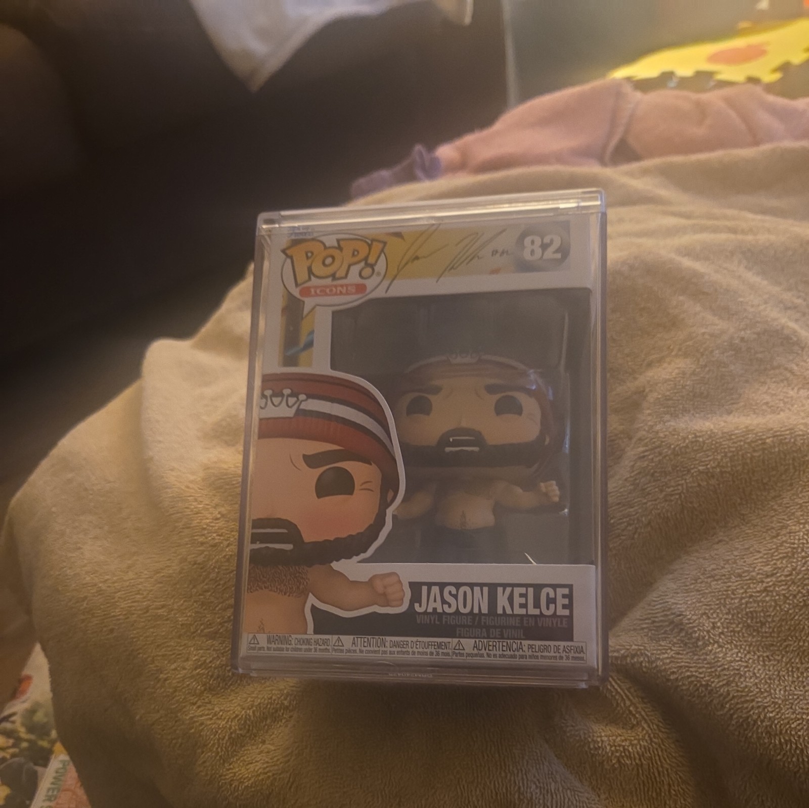 Funko Pop Icons Jason Kelce #82 Standard Vinyl Autographed w/ Protector