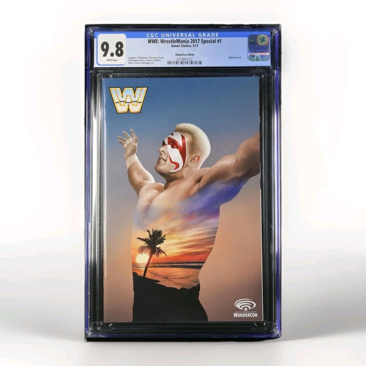 WWE Wrestlemania #1 CGC 9.8 Wondercon Sting Con Variant Boom Comic 2017 WCW AEW