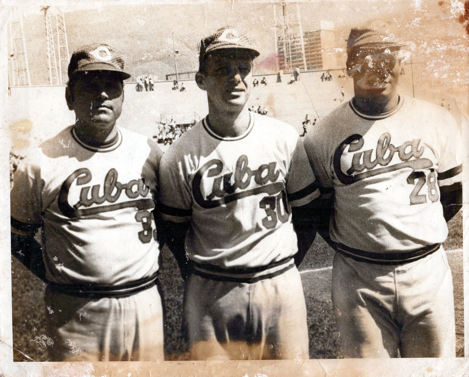 RARE CUBA CUBAN BASEBALL NATIONAL TEAM PLAYERS PORTRAIT 1950s ORIG PHOTO MA75
