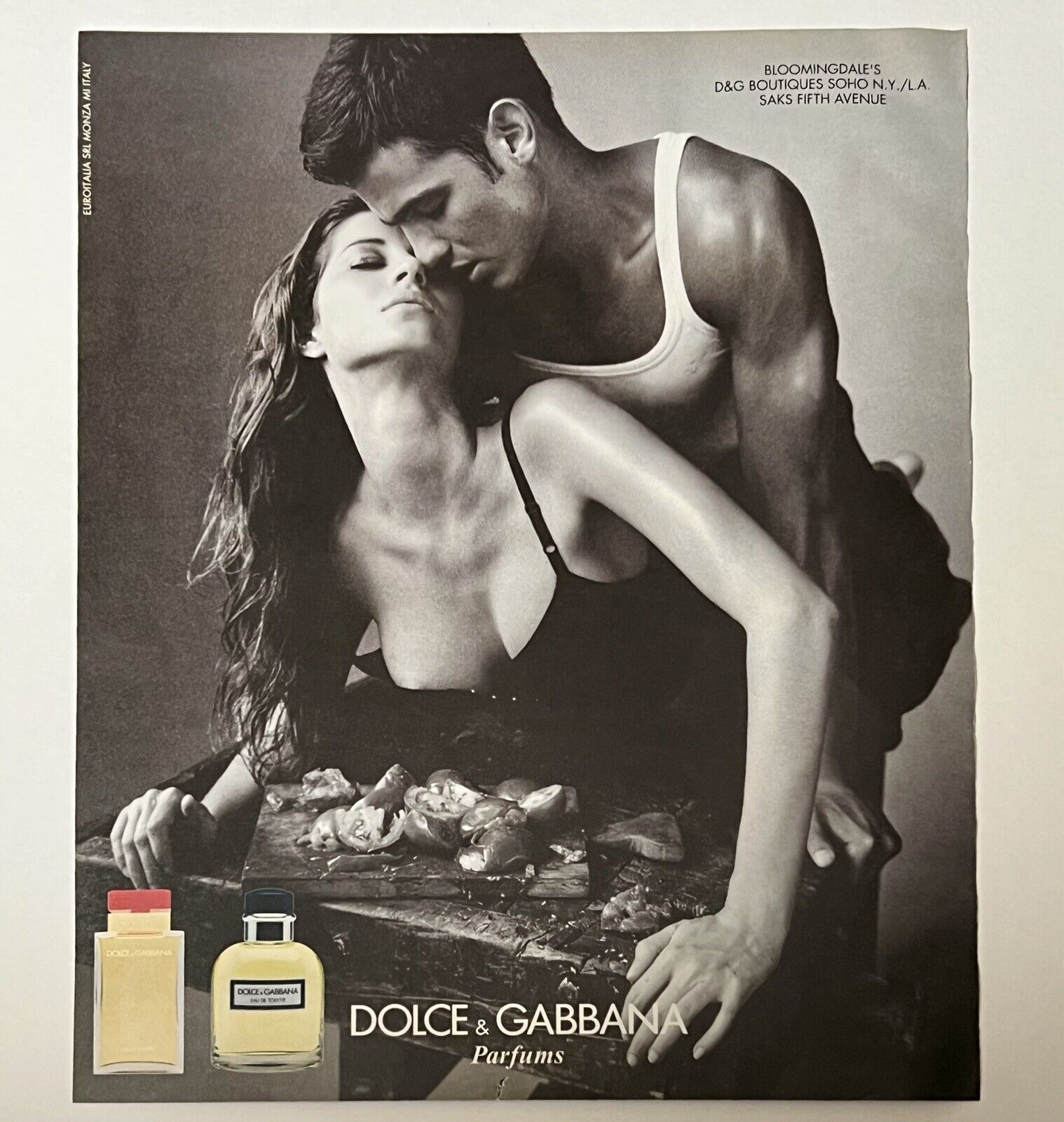 1999 DG Dolce & Gabbana perfume D&G 1-page MAGAZINE AD